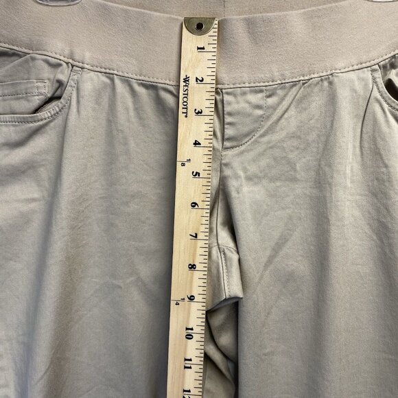 Old Navy Maternity Cuffed Ankle Pants Women Size 2 Khaki Stretch With Pockets - Picture 8 of 16
